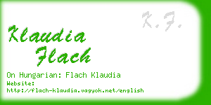 klaudia flach business card